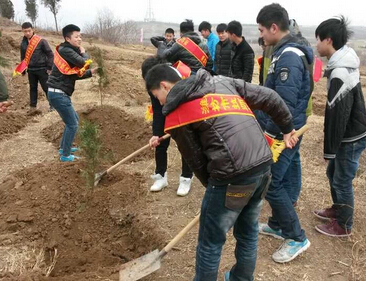 我院學生參加植樹活動